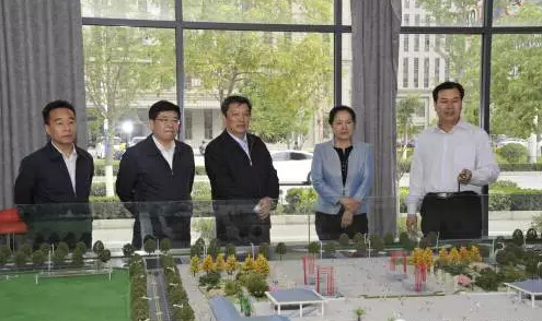 市長陳青，副市長王月成陪同省電力投資集團(tuán)公司總經(jīng)理李輝一行深入階州廣場視察