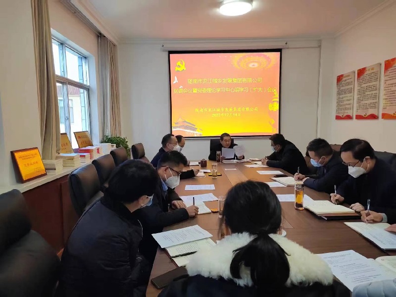 市龍江集團(tuán)召開黨委理論學(xué)習(xí)中心組學(xué)習(xí)(擴(kuò)大)會(huì)議
